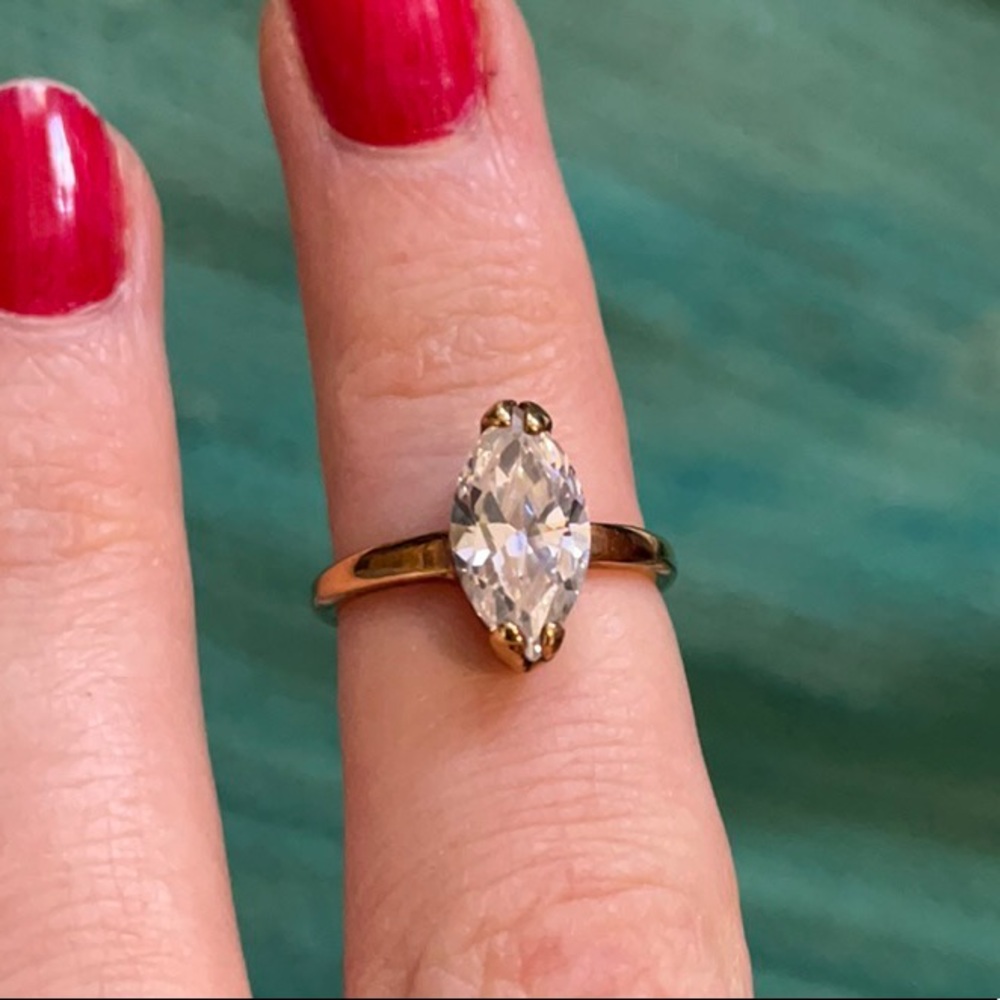 Marquise cut stand in / fake engagement ring